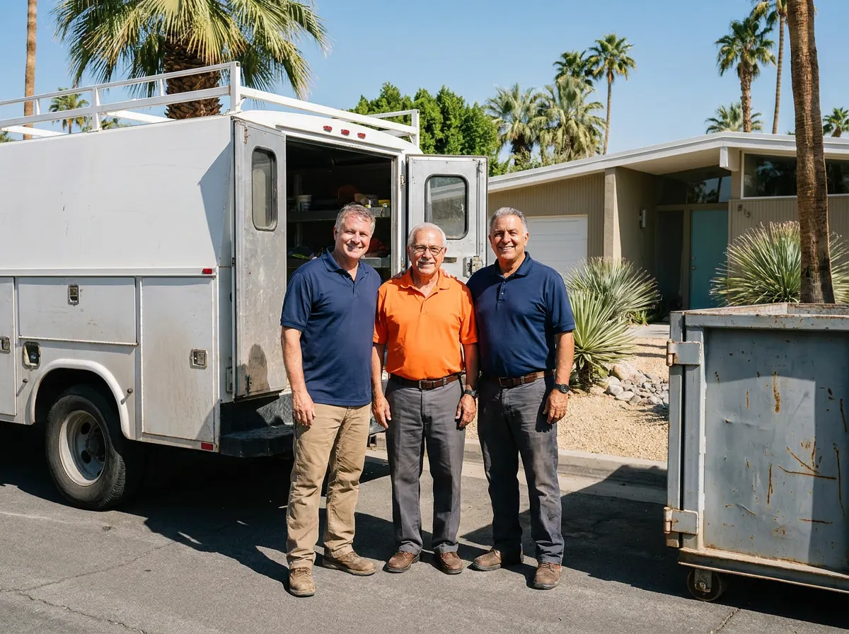 Dumpity Dumpster Rentals dumpster rentals service team in Palm Springs, CA
